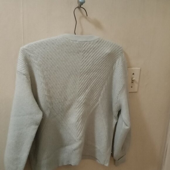 Ted Baker London Sz UK 0/US 2 pale mint green Wool blend patterned Sweater - Picture 4 of 7